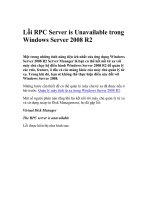 Tài liệu Lỗi RPC Server is Unavailable trong Windows Server 2008 R2 pptx