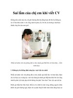 Tài liệu Sai lầm của chị em khi viết CV ppt