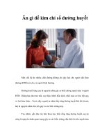 Tài liệu Ăn gì để kìm chỉ số đường huyết pdf