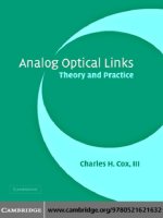 Tài liệu Analog Optical Links Theory and Practice ppt