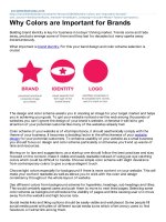 why colors are important for brands 