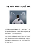 Tài liệu Loại bỏ cái tôi khi ra quyết định doc