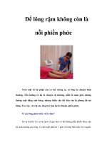 Tài liệu Để lông rậm không còn là nỗi phiền phức ppt