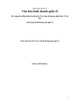 Tài liệu Giáo trình về Văn hóa kinh doanh quốc tế Chương 1 pdf