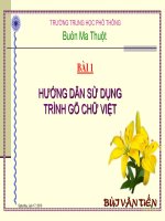 Tài liệu BÀI 1: HƯỚNG DẪN SỬ DỤNG TRÌNH GÕ CHỮ VIỆT pdf