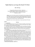 Nghệ thuật tự sự trong tiểu thuyết tô hoài 