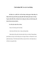 Tài liệu Cách nhận biết và xử trí sai khớp pptx