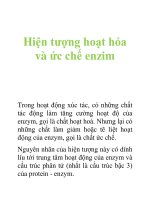 Tài liệu Hiện tượng hoạt hóa và ức chế enzim ppt
