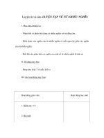 Tài liệu Luyện từ và câu - LUYỆN TẬP VỀ TỪ NHIỀU NGHĨA (1) docx