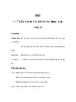 Tài liệu Giáo án Đạo đức lớp 1 - Bài 3: GIỮ GÌN SÁCH VỞ, ĐỒ DÙNG HỌC TẬP (tiết 2) ppt