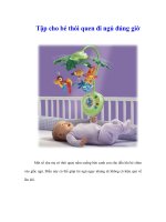 Tài liệu Tập cho bé thói quen đi ngủ đúng giờ doc