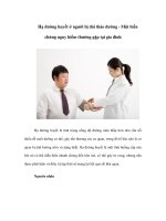 Tài liệu Hạ đường huyết ở người bị đái tháo đường - Một biến chứng nguy hiểm thường gặp tại gia đình pptx