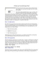 Tài liệu 10 bước tạo Form tính trong Word Khi thực hiện các biểu thức toán học chúng ta doc