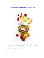 Tài liệu 9 loại thực phẩm giảm cân hiệu quả doc