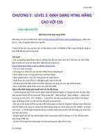 Tài liệu Khái niệm về CSS Định kiểu trình bày trang HTML pdf
