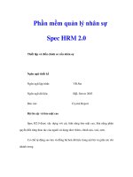 Tài liệu Phần mềm quản lý nhân sự Spec HRM 2.0 ppt