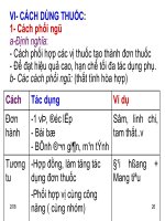 Tài liệu ĐẠI CƯƠNG VỀ THUỐC ĐÔNG Y (PHẦN 3) pdf