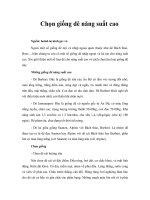 Tài liệu Chọn giống dê năng suất cao ppt