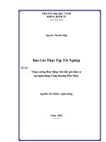 Luận văn Tăng cường Huy động vốn tiền gửi dân cư tại ngân hàng Công thương Bến Thủy