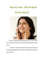 Tài liệu Đẹp hay khoẻ - Phụ nữ ngoài 40 nên chọn gì? pdf