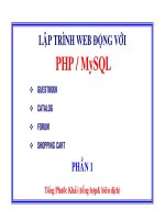Tài liệu LẬP TRÌNH WEB ĐỘNG VỚI PHP / MySQL ppt