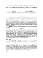 ỨNG DỤNG TÍNH TOÁN LƯỚI CHO SÀN GIAO DỊCH CHỨNG KHOÁN GRID COMPUTING APPLICATIONS TO STOCK TRADING FLOORS