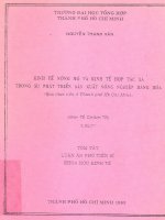 Luận án phó tiến sỹ Kinh tế nông hộ và kinh tế hợp tác xã trong sự phát triển sản xuất nông nghiệp hàng hóa
