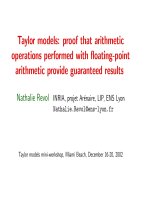 09  taylor models proof that arithmetic operation perforrmed with floatin point arithmetic provide guaranteed results n revol 