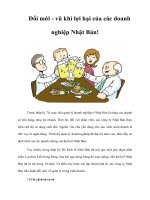 Tài liệu Đổi mới - vũ khí lợi hại của các doanh nghiệp Nhật Bản! ppt