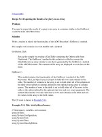 Tài liệu Exporting the Results of a Query to an Array pdf