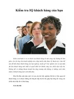 Tài liệu Kiểm tra IQ khách hàng của bạn pptx