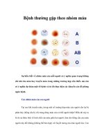 Tài liệu Bệnh thường gặp theo nhóm máu pptx