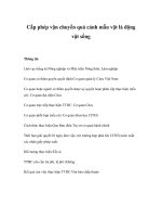 Tài liệu Cấp phép vận chuyển quá cảnh mẫu vật là động vật sống docx