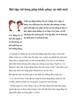 Tài liệu Bài tập cúi lưng giúp khắc phục sự mệt mỏi pptx