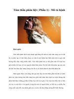 Tài liệu Tâm thần phân liệt ( Phần 1) ppt