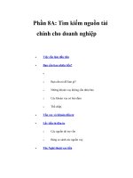 Tài liệu Phần 8A: Tìm kiếm nguồn tài chính cho doanh nghiệp pdf