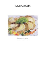 Tài liệu Salad Phô Mai Dê docx