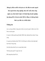 Tài liệu Đăng ký đầu tư đối với dự án có vốn đầu tư nước ngoài bên ngoài khu công nghiệp, khu chế xuất, khu công nghệ cao, khu kinh tế gắn với thành lập doanh nghiệp (áp dụng đối với dự án dưới 300 tỷ đồng và không thuộc lĩnh vực đầu tư có điều kiện) doc