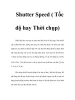 Tài liệu Shutter Speed ( Tốc độ hay Thời chụp) doc