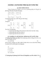 Tài liệu CHƯƠNG 3: HỆ PHƯƠNG TRÌNH ĐẠI SỐ TUYẾN TÍNH   §1. KHÁI NIỆM CHUNG    ppt