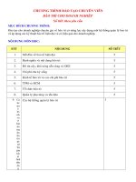 Tài liệu CHUONG TRINH DAO TAO CHUYEN VIEN_Bao tri ppt