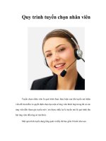 Tài liệu Quy trình tuyển chọn nhân viên pptx