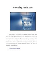 Tài liệu Nước uống và sức khỏe ppt