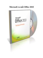 Tài liệu Microsoft ra mắt Office 2010 ppt