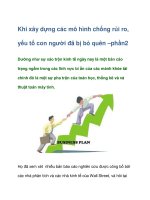 Tài liệu Khi xây dựng các mô hình chống rủi ro, yếu tố con người đã bị bỏ quên docx