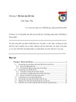 Tài liệu Cơ sở phân tích hóa học- độ tan của kết tủa Lâm Ngọc Thụ pdf