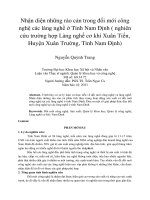 Nhận diện những rào cản trong đổi mới công nghệ các làng nghề ở tỉnh nam định ( nghiên cứu trường hợp làng nghề cơ khí xuân tiến, huyện xuân trường, tỉnh nam định) 