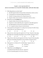 Tài liệu Tài liệu trắc nghiệm hóa học Vấn đề 1 CẤU TẠO NGUYÊN TỬ ppt