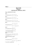 1 LTDH CHUYEN DE DAI SO 