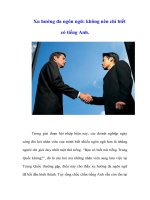 Tài liệu Xu hướng đa ngôn ngữ: không nên chỉ biết có tiếng Anh. doc